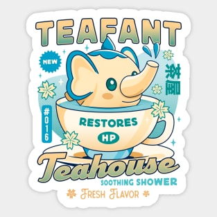 Teafant Cute Teahouse Sticker